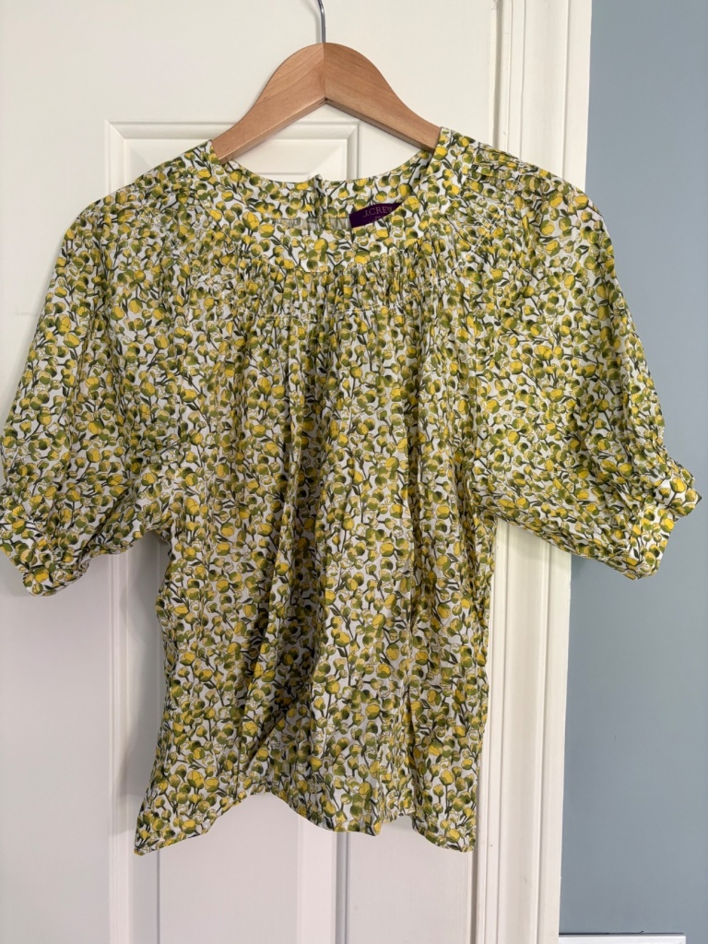 J. Crew Liberty Fabric Puff-Sleeve Blouse